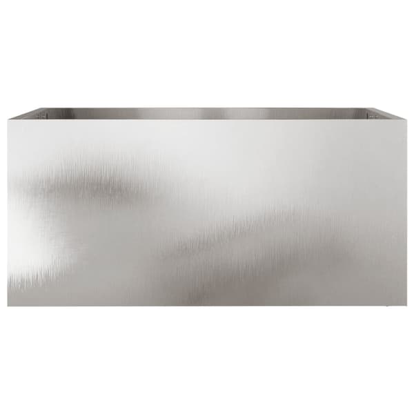 vidaXL Odlingslåda silver 62x30x29 cm rostfritt stål Silver