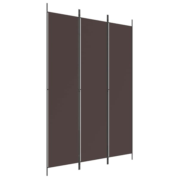 vidaXL Rumsavdelare 3 paneler 150x220 cm brun tyg Brun