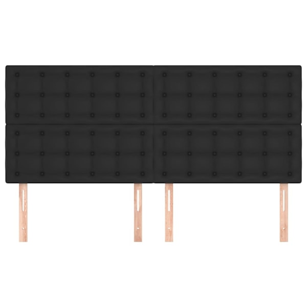 vidaXL Huvudgavlar 4 st svart 80x5x78/88 cm konstläder Svart