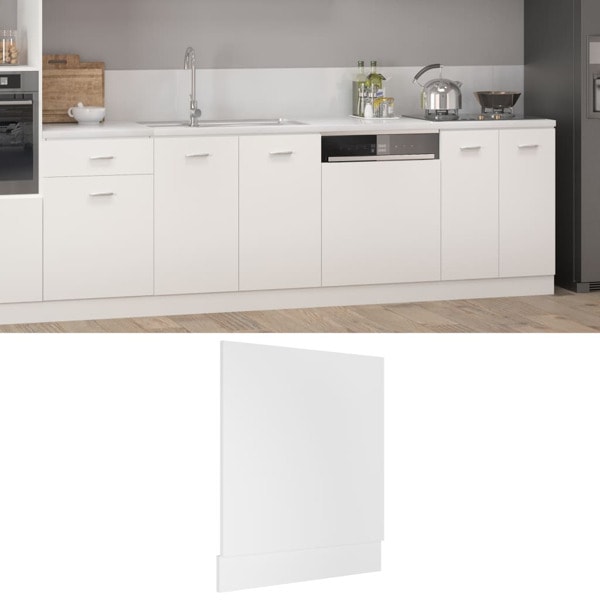 vidaXL Front för diskmaskin “Lyon” vit 59,5x3x67 cm konstruerat trä Vit