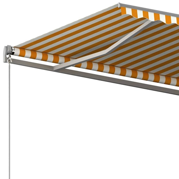 vidaXL Fristående markis automatisk 400x300cm gul/vit Gul