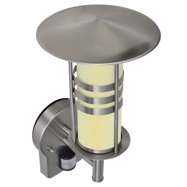 vidaXL Vägglampa pagodformad med sensor E27 rostfritt stål "Silver"