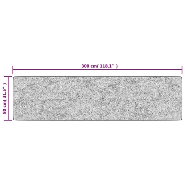 vidaXL Matta tvättbar 80x300 cm grå grå