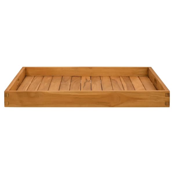 vidaXL Serveringsbricka 70x70 cm massivt teakträ Brun
