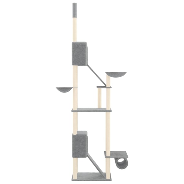 vidaXL Golv-till-tak klösträd ljusgrå 277-303 cm Grå