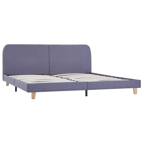 vidaXL Sängram ljusgrå tyg 180x200 cm grå
