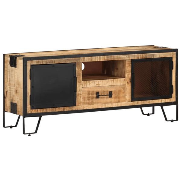 vidaXL TV-bänk 110x31x46 cm grovt mangoträ multifärg