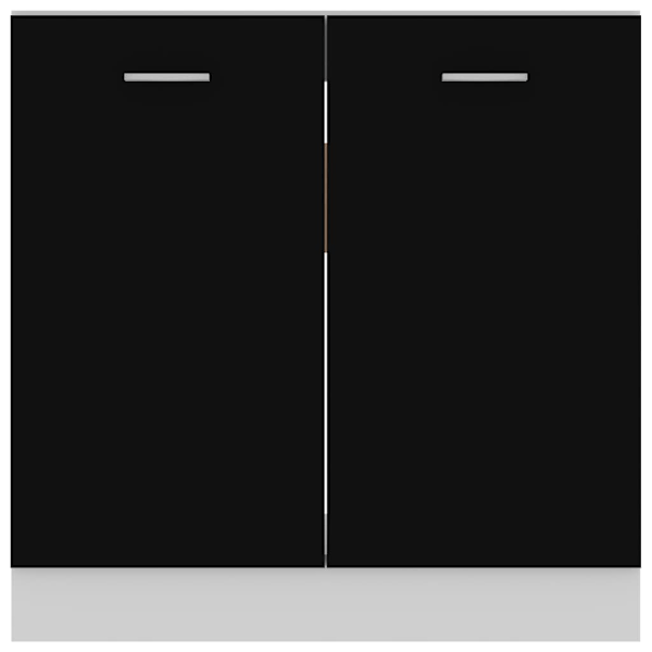 vidaXL Underskåp för diskho “Lyon” svart 80x46x81,5 cm konstruerat trä Svart