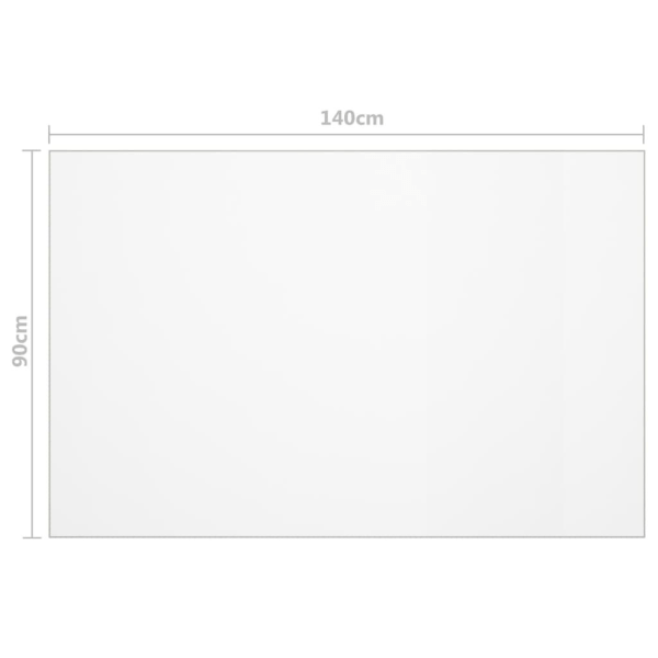 vidaXL Bordsskydd matt 140x90 cm 2 mm PVC Transparent