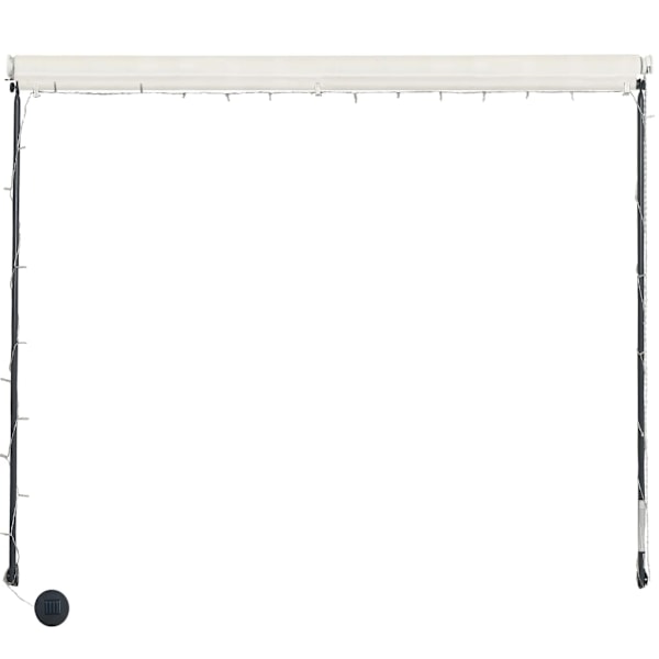 vidaXL Markis med LED 400x150 cm gräddvit Creme