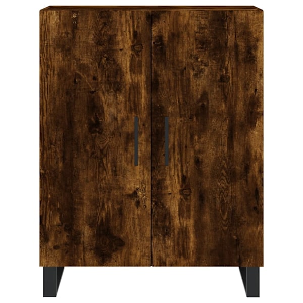 vidaXL Högskåp rökfärgad ek 69,5x34x180 cm konstruerat trä Brun