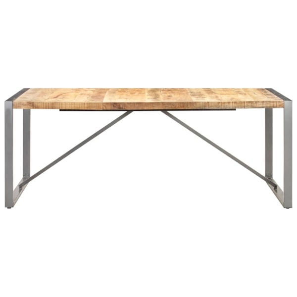 vidaXL Matbord 200x100x75 cm massivt grovt mangoträ Brun