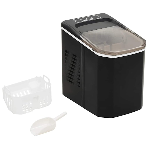vidaXL Ismaskin 1,4 L 15 kg / 24 tim svart Svart