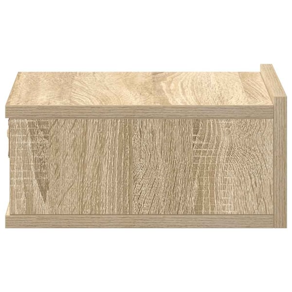 vidaXL Svävande sängbord sonoma-ek 40x30x15 cm konstruerat trä Brun