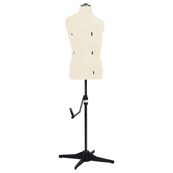 vidaXL Justerbar provdocka herr gräddvit stl 37-45 Creme