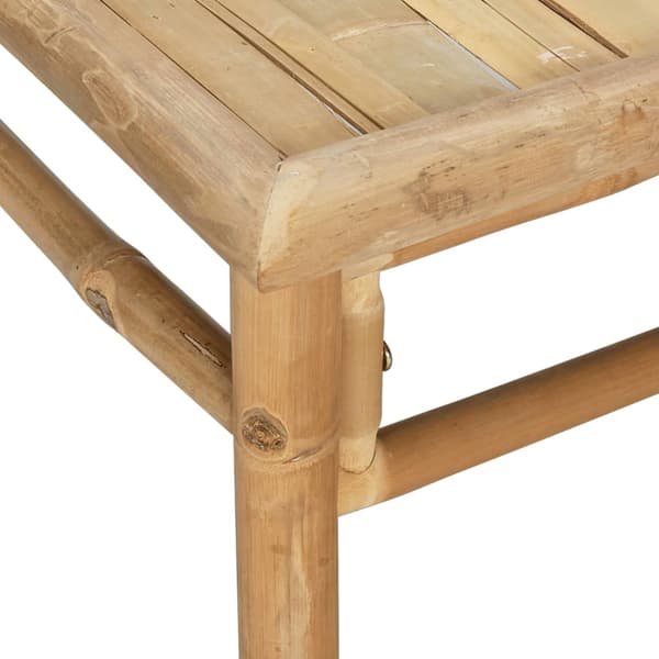 vidaXL Loungegrupp 7 delar ljusgråa dynor bambu Brun