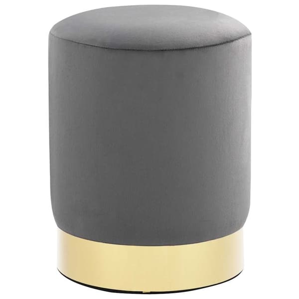 vidaXL Pall mörkgrå och guld sammet 28 x 36 cm grå