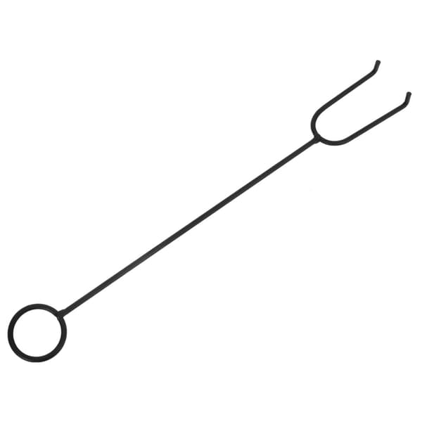 vidaXL Eldstad med eldgaffel 70 cm XXL stål Svart
