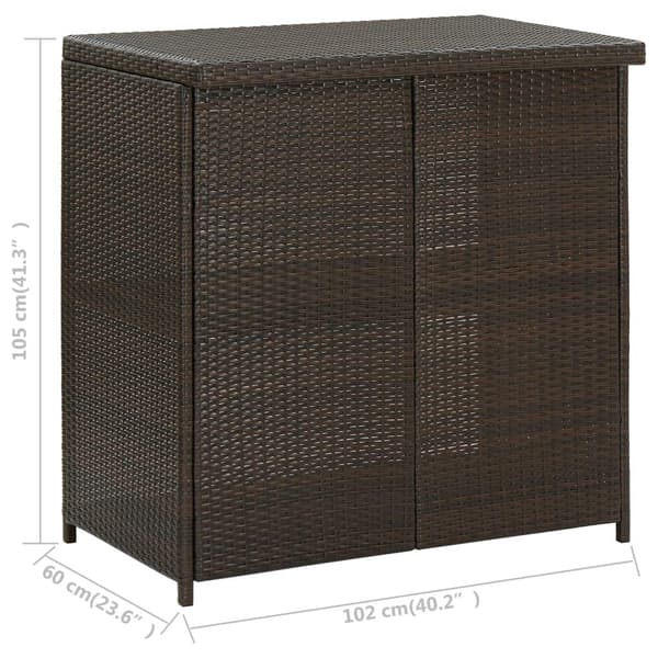 vidaXL Bargrupp 3 delar konstrotting brun Brun