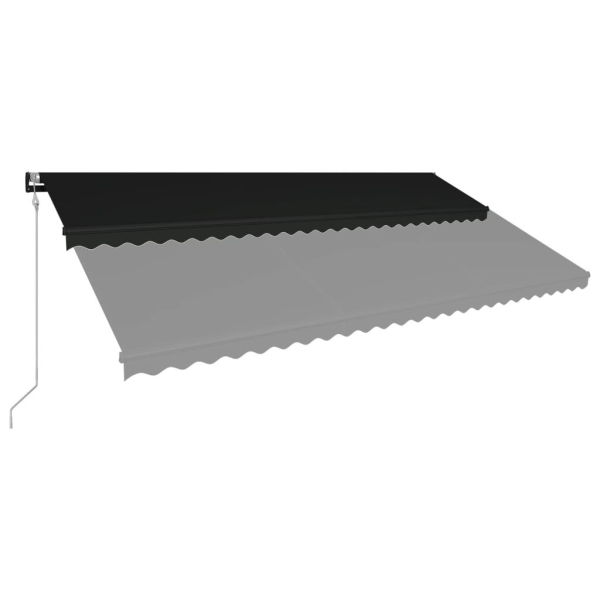 vidaXL Infällbar markis med vindsensor & LED 600x300 cm antracit Antracit