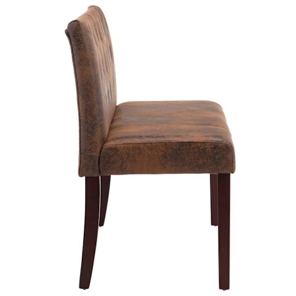 vidaXL Bänk 120 cm konstmocka brun Brun