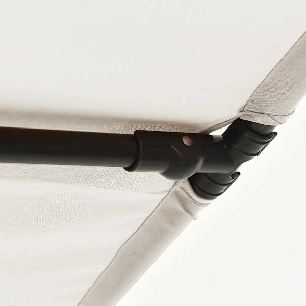 vidaXL Trädgårdsparasoll med aluminiumstång 2x1,5 m sandvit Vit