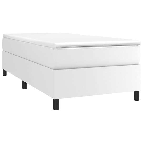 vidaXL Sängram vit 100x200 cm konstläder Vit