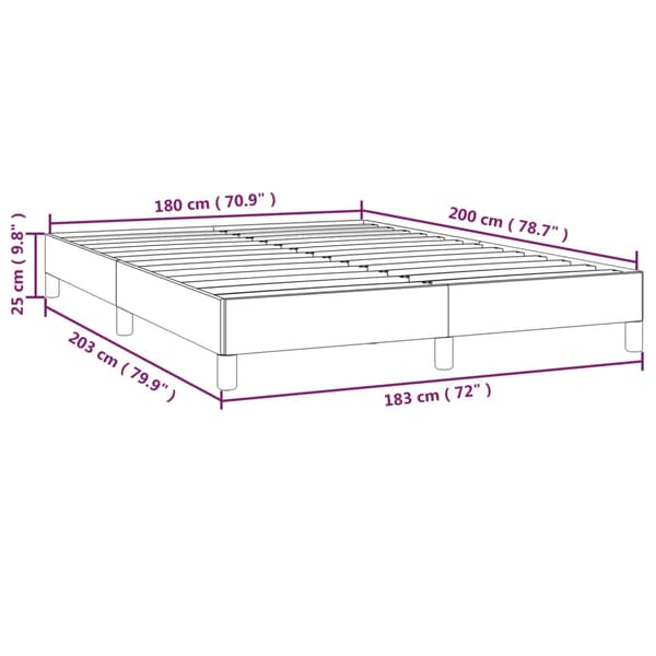 vidaXL Sängram vit 180x200 cm konstläder Vit
