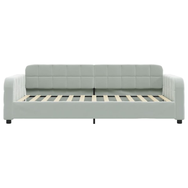 vidaXL Dagbädd ljusgrå 100x200 cm sammet Grå