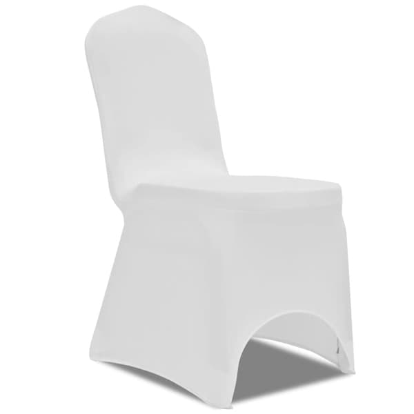 vidaXL Stolsöverdrag stretch 50 st vit Vit