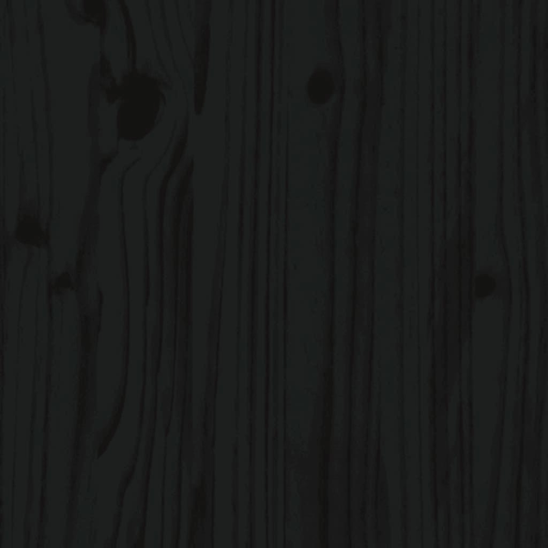 vidaXL Skrivbord svart 110x50x93 cm massiv furu Svart