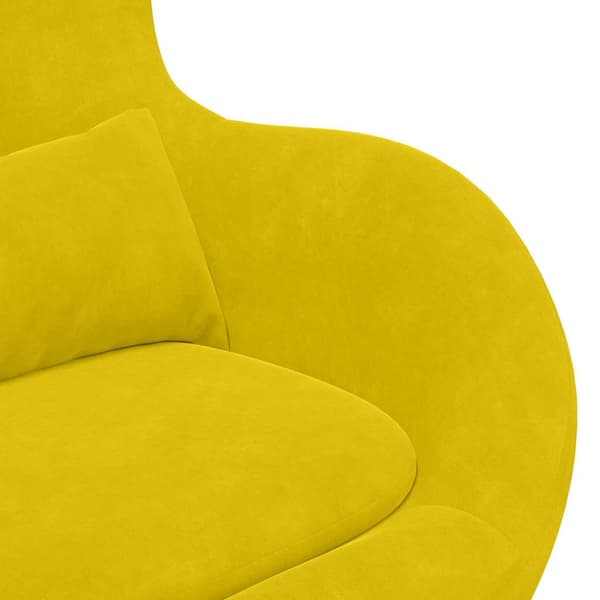vidaXL Äggfåtölj Gul 63 x 73 x 90 cm Sammet Gul