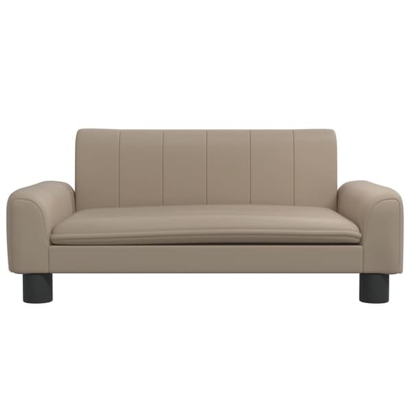 vidaXL Barnsoffa cappuccino 70x45x30 cm konstläder Brun