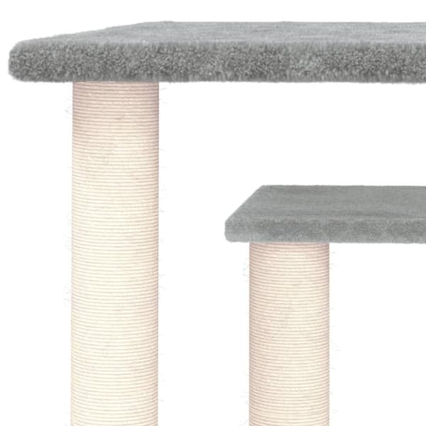 vidaXL Klöspelare med plattform ljusgrå 50 cm Grå