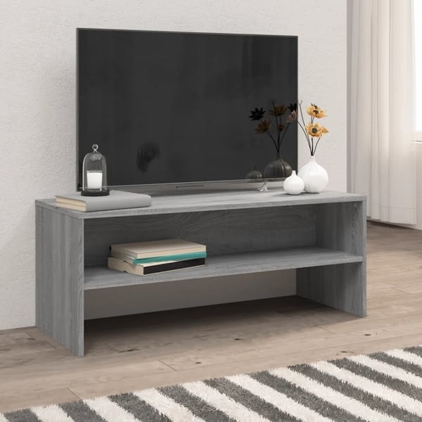 vidaXL TV-bänk grå sonoma 100x40x40 cm konstruerat trä Grå