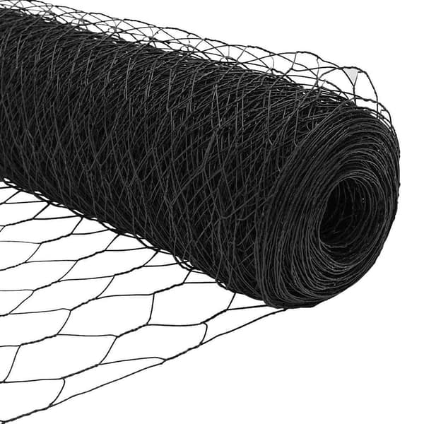 vidaXL Hexagonalt staket markfäste 100 x 0,6 m PVC-belagda stål Grå Grå