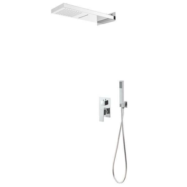 vidaXL Duschsystem rostfritt stål 201 silver