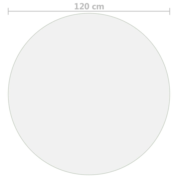 vidaXL Bordsskydd matt Ø 120 cm 2 mm PVC Transparent
