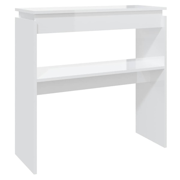 vidaXL Konsolbord vit högglans 80x30x80 cm konstruerat trä Vit