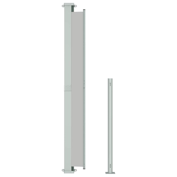 vidaXL Infällbar sidomarkis 220x500 cm grå grå