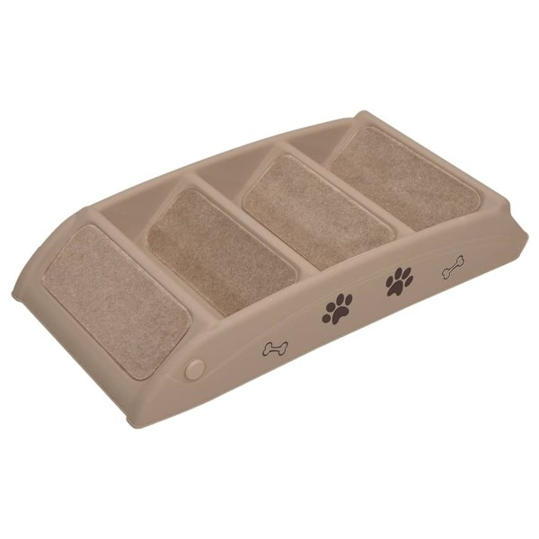 vidaXL Hopfällbar hundtrappa brun 62x40x49,5 cm Brun