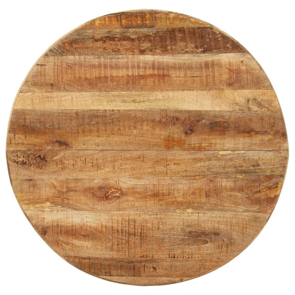 vidaXL Matbord 100x100x75 cm rund grovt mangoträ Brun