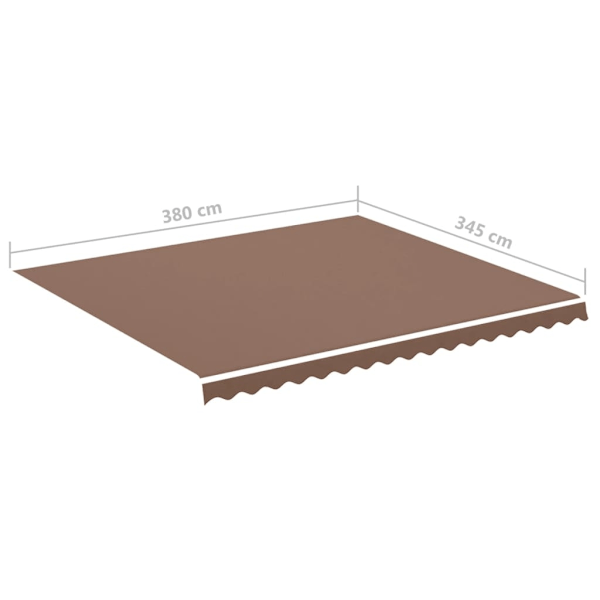 vidaXL Markisväv brun 4x3,5 m Brun