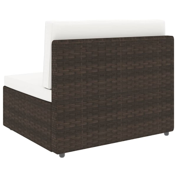 vidaXL Modulsoffa 2-sits konstrotting brun Brun
