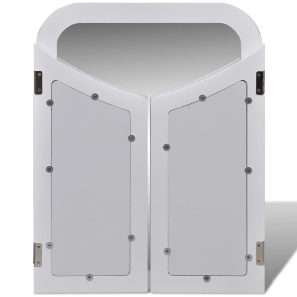 vidaXL Sminkbord med 3-i-1 spegel och pall 2 lådor vit Vit