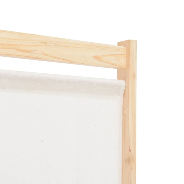 vidaXL Rumsavdelare 6 paneler 240x170x4 cm gräddvit tyg Creme