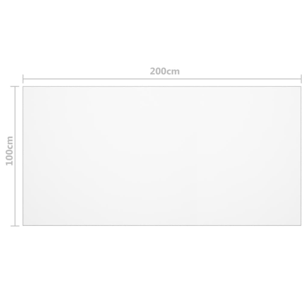 vidaXL Bordsskydd matt 200x100 cm 2 mm PVC Transparent