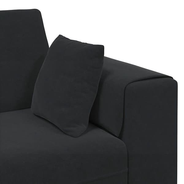 vidaXL Soffa Svart 250 x 77 x 76 cm Sammet art