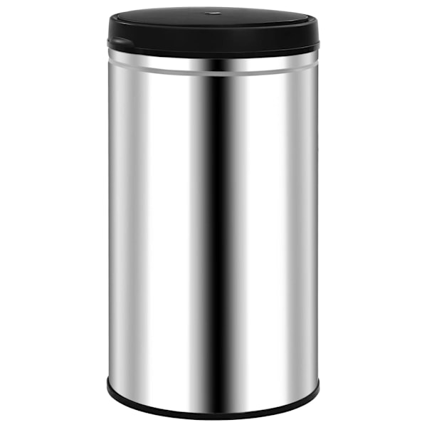 vidaXL Soptunna med automatisk sensor 60 L rostfritt stål Silver