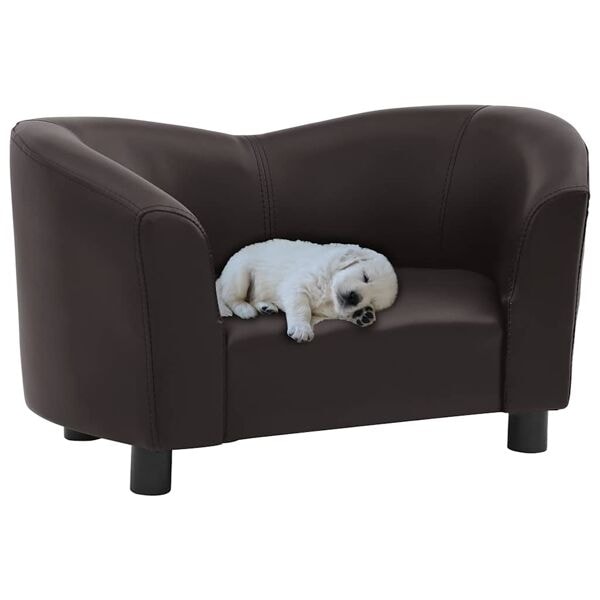 vidaXL Hundsoffa brun 67x41x39 cm konstläder Brun